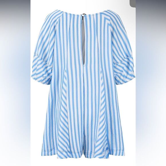 Womens Casual Striped Romper Dress - Picture 6 of 12